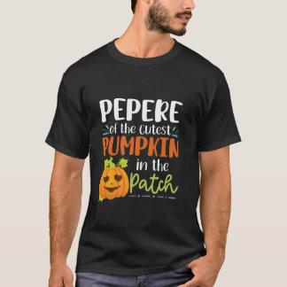 Pepere der Niedlichsten Kürbis im PatchHalloweenha T-Shirt