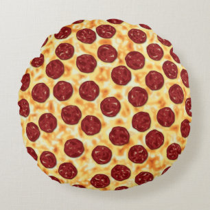 Peperoni Pizza Vektorart Rundes Kissen