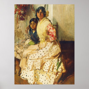 Pepilla und ihre Tochter, Joaquín Sorolla  Poster