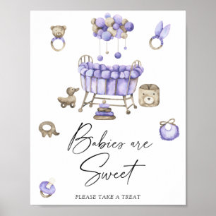 Pépinière d'aquarelle - les bébés sont une affiche