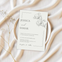 Pépites dans le Faire-part de mariage en fleur