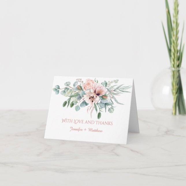 Pépites d'ivoire rose pâtés pivoines Merci floral (Devant)