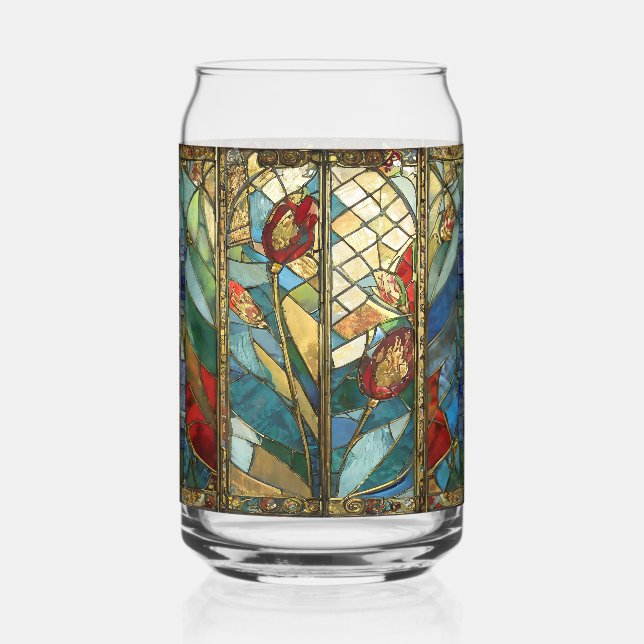 Pépites en chef rouges en verre tendu au lever du  (Recto)