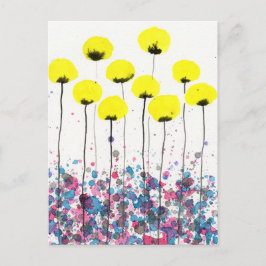 Pépites Jaunes, Fleurs de Cottagecore Carte postal