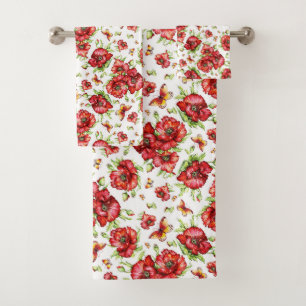 Pépites rouges avec feuillage vert sur Arrière - p