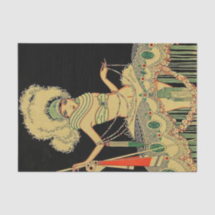 "Peplum Costume" Magazine Cover von J. Carlos Seidenpapier
