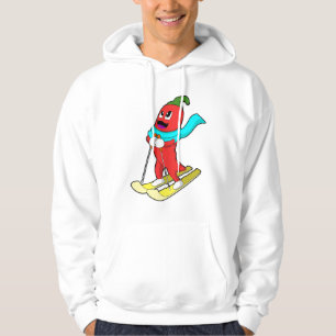 Pepper als Skifahrer mit Ski Hoodie