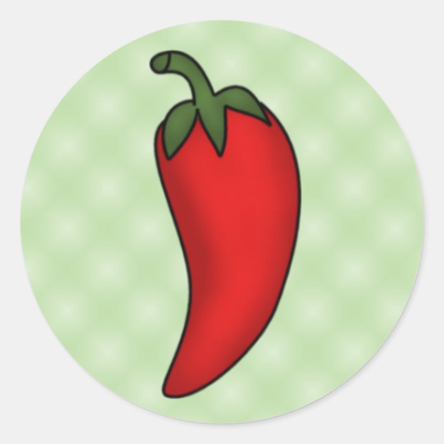 Pepper-Aufkleber für Roten Chili Runder Aufkleber (Vorderseite)