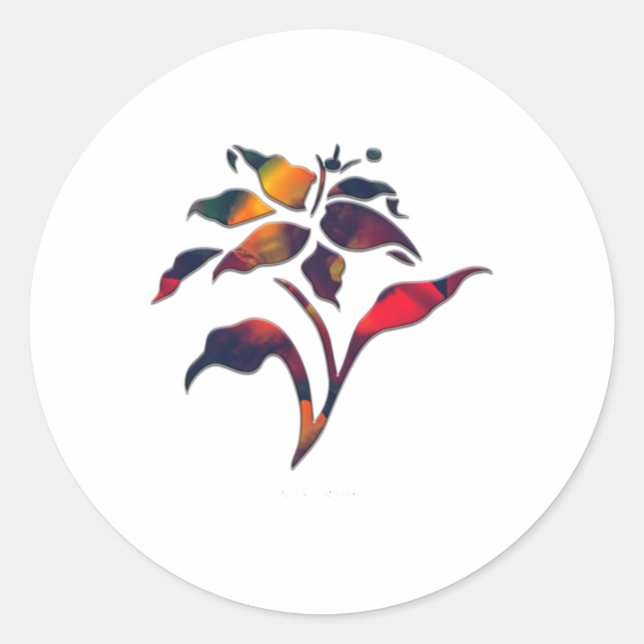 Pepper Blume Drei Sticker (Vorderseite)