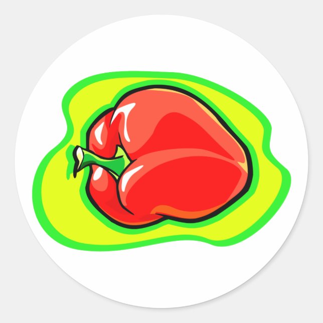 Pepper habanero auf hellgelb grün.pnng runder aufkleber (Vorderseite)