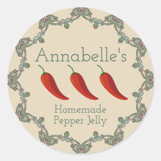 Pepper Jelly Label Runder Aufkleber
