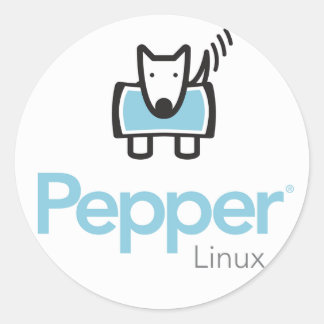 Pepper Linux Runder Aufkleber