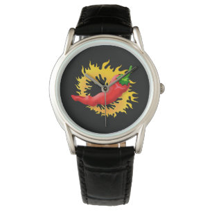 Pepper mit Flamme Armbanduhr