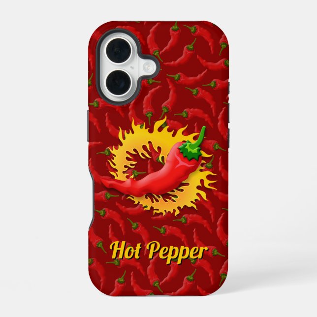 Pepper mit Flamme iPhone-Hülle iPhone 16 Hülle (Rückseite)