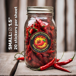 Pepper mit Flammensiegel Runder Aufkleber