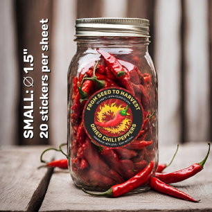 Pepper mit Flammensiegel Runder Aufkleber