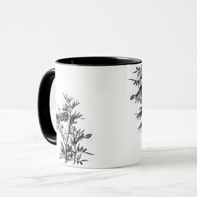 Pepper Tree Blume Blätter Tasse Cup (Vorderseite Links)