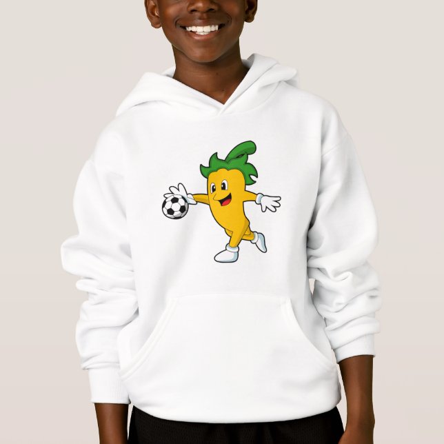 Pepper Vegan comme joueur de football avec Soccer. (Devant)