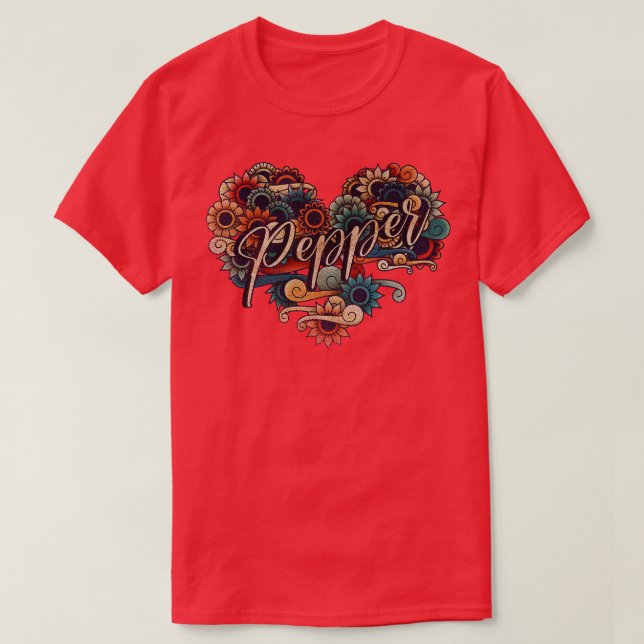 Pepper VIGNETTE VINTAG FARBE T-Shirt (Design vorne)