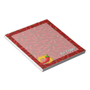 Pepper with Flame Notepad Notizblock