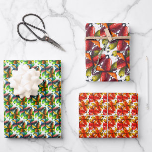 Pepper Wrapping Paper zum grünen und roten Chili Geschenkpapier Set