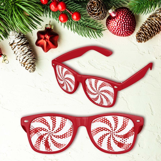 Peppermenthe Candy Lunettes de soleil (Peppermint Candy Holiday Sunglasses!)