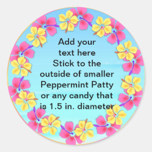 Peppermenthe Patty Stickers Tropical Luau FAVORS