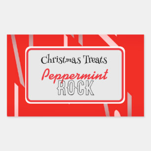 Peppermint-Bonbonetikett Rechteckiger Aufkleber