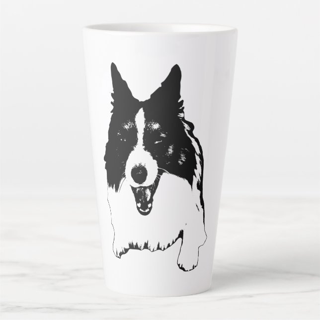 Peppermint-Bright Corgi Look Milchtasse (Vorderseite)