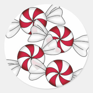 Peppermint Candies Runder Aufkleber