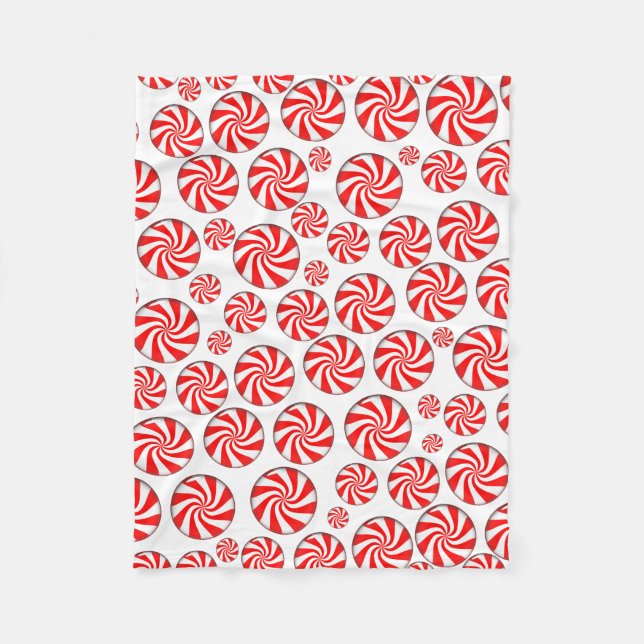Peppermint Candy Background Fleecedecke (Vorderseite)