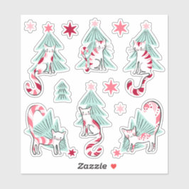 Peppermint Candy Cats Aufkleber