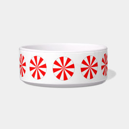 Peppermint Candy Circle Dog Bowl Napf