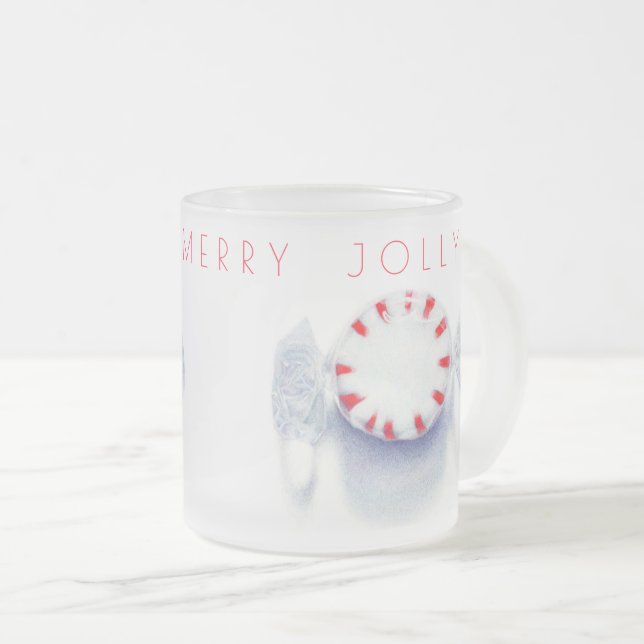 PEPPERMINT CANDY GLÜCKLICH NUR Mattierte Tasse (VorderseiteRechts)