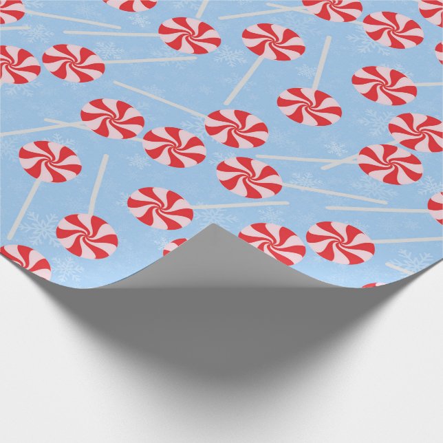 Peppermint Candy Mints Weihnachten Geschenkpapier (Ecke)