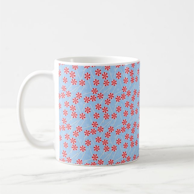 Peppermint Candy Mints Weihnachten Kaffeetasse (Links)