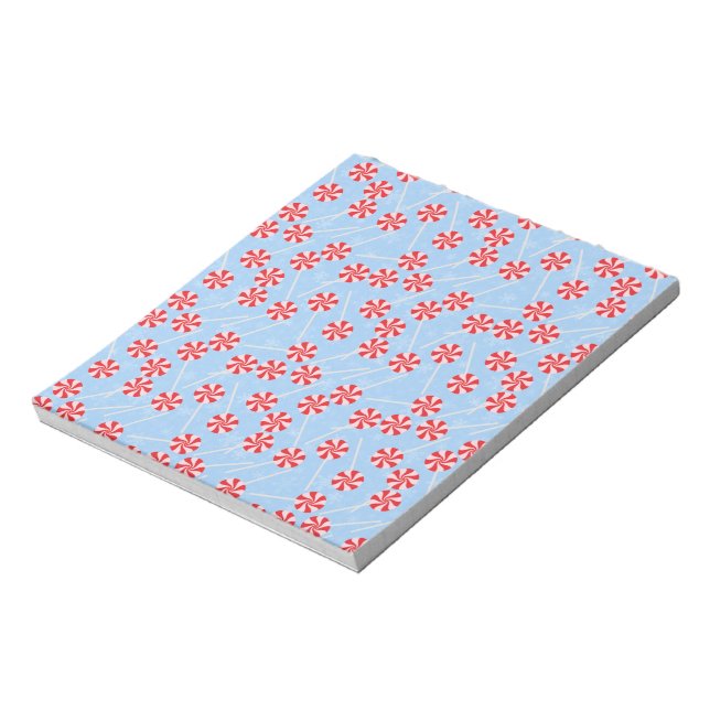 Peppermint Candy Mints Weihnachten Notizblock (Rotiert)