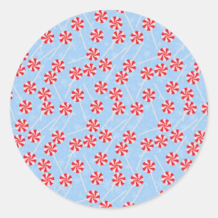 Peppermint Candy Mints Weihnachten Runder Aufkleber