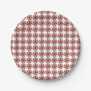 Peppermint Candy Mints Weihnachtsferien Süßigkeite Pappteller