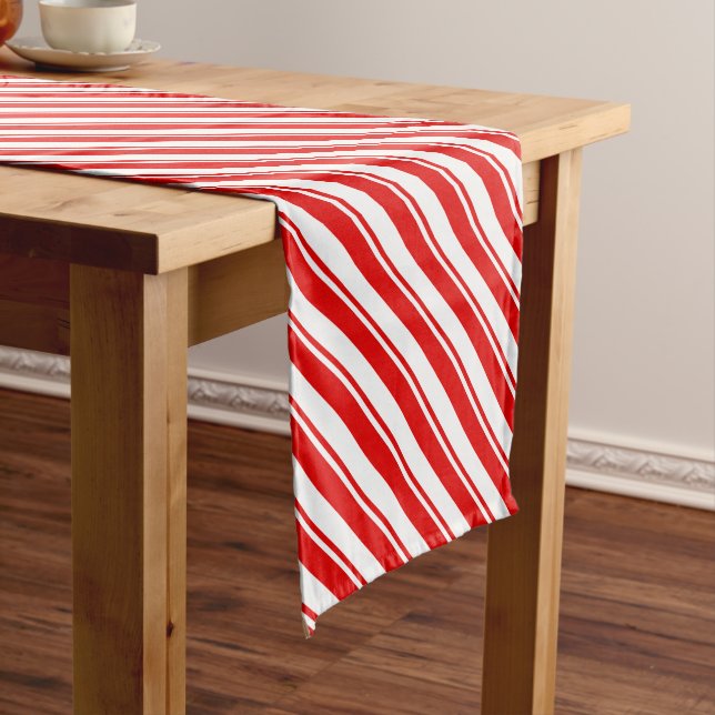 Peppermint Candy Red White Xmas Dekoration Kurzer Tischläufer (Beispiel)