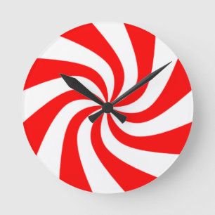 Peppermint Candy Runde Wanduhr