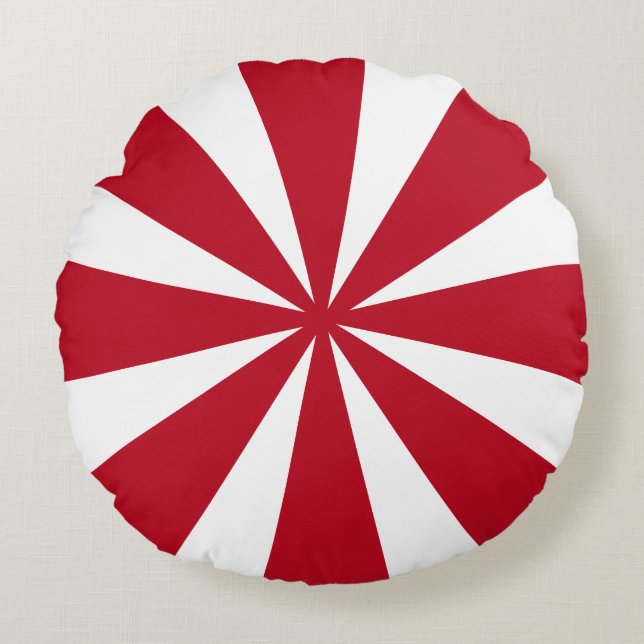 Peppermint Candy Rundes Kissen (Vorderseite)