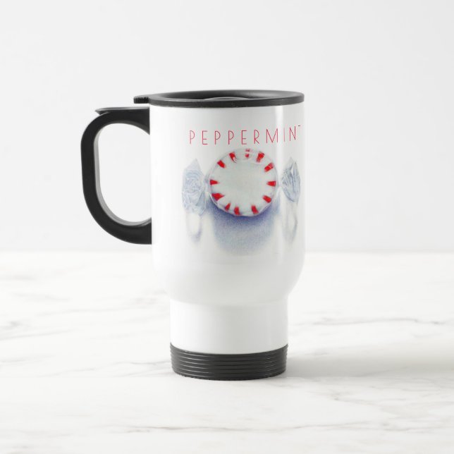 PEPPERMINT CANDY Travel Mug + Text Reisebecher (Links)
