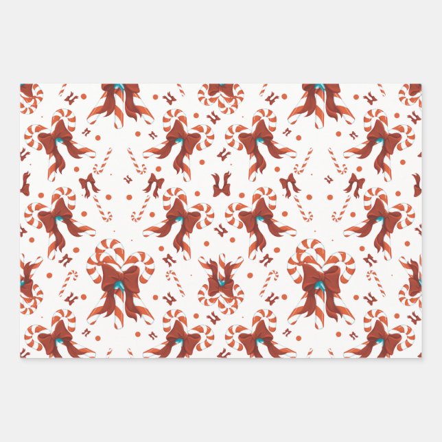 Peppermint Charm Geschenkpapier Set (Vorderseite)