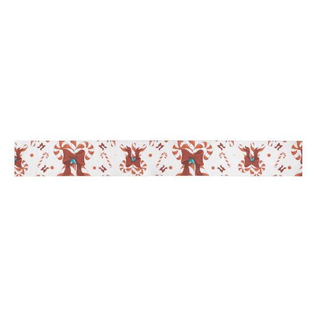Peppermint Charm Wrapping Paper Ripsband (Vorderseite)