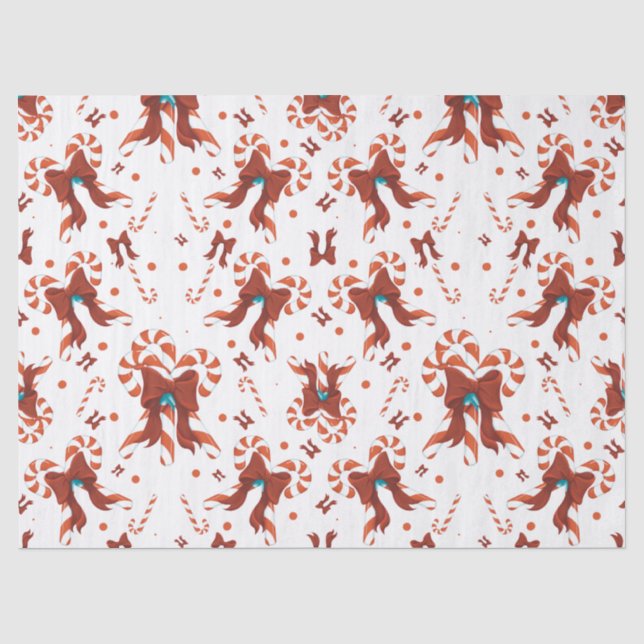 Peppermint Charm Wrapping Paper Seidenpapier (Vorderseite)