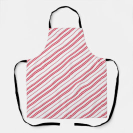 Peppermint Christmas Candy Cane Stripes Schürze