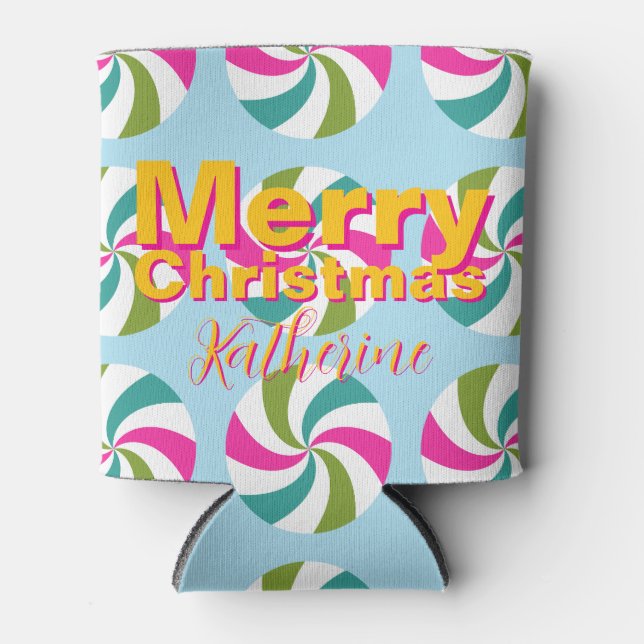 Peppermint Christmas Multicolors Dosenkühler (Vorderseite)