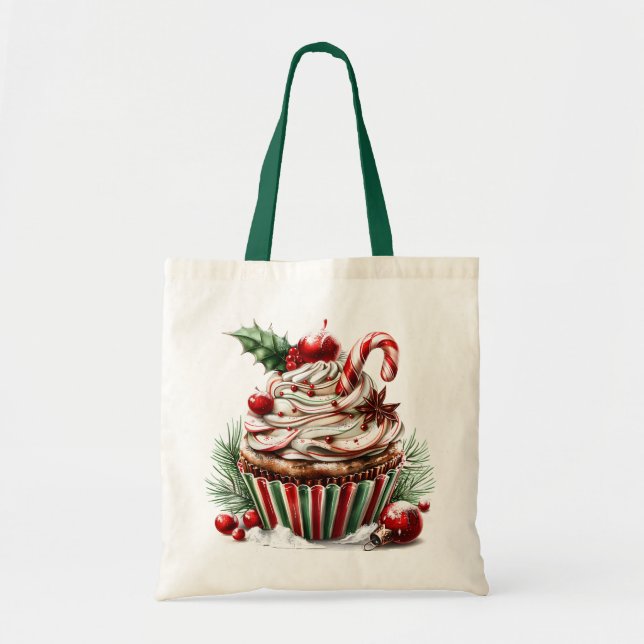 Peppermint Cupcakes Tragetasche (Vorne)