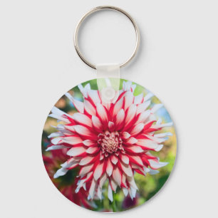 Peppermint Dahlia Schlüsselanhänger